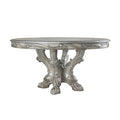 ACME 68180 Dresden Dining Table (Round), Vintage Bone White