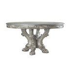 ACME 68180 Dresden Dining Table (Round), Vintage Bone White