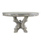 ACME 68180 Dresden Dining Table (Round), Vintage Bone White