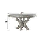 ACME 68180 Dresden Dining Table (Round), Vintage Bone White