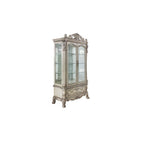 ACME 68182 Dresden Curio Cabinet, Vintage Bone White