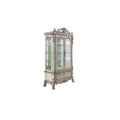 ACME 68182 Dresden Curio Cabinet, Vintage Bone White