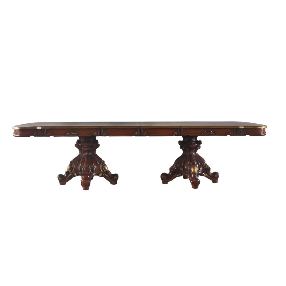 ACME 68220 Picardy Dining Table, Cherry Oak