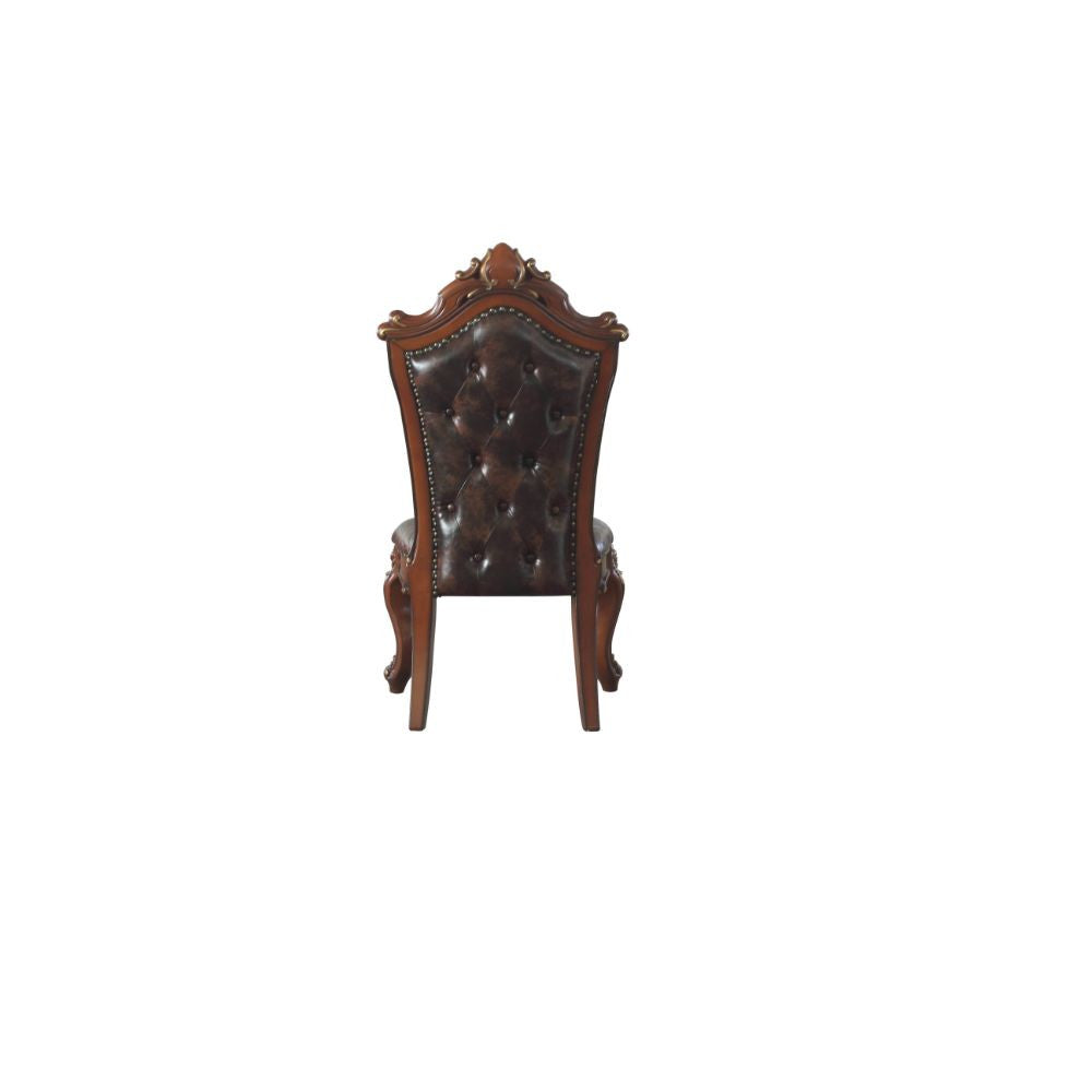 ACME 68222 Picardy Side Chair (Set-2), Cherry Oak & PU