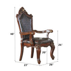 ACME 68223 Picardy Arm Chair (Set-2), Cherry Oak & PU
