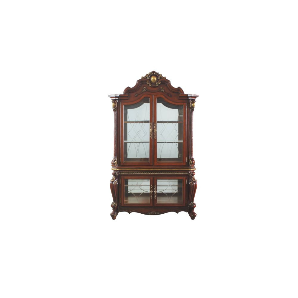 ACME 68229 Picardy Curio Cabinet, Cherry Oak