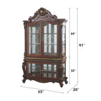 ACME 68229 Picardy Curio Cabinet, Cherry Oak