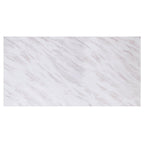 ACME 68250 Zander Dining Table, White Printed Faux Marble & Mirrored Silver Finish