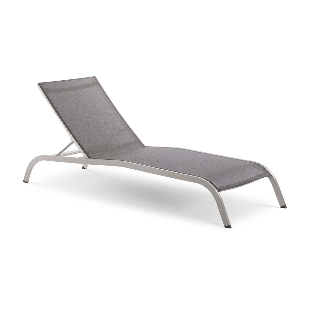 Modway EEI-3721 Savannah Mesh Chaise Outdoor Patio Aluminum Lounge Chair