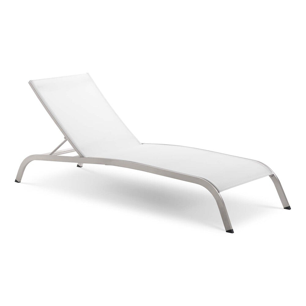 Modway EEI-3721 Savannah Mesh Chaise Outdoor Patio Aluminum Lounge Chair