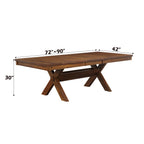 ACME 70000 Apollo Dining Table, Walnut (1Set/2Ctn)