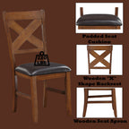 ACME 70003 Apollo Side Chair (Set-2), Espresso PU & Walnut