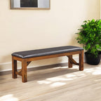 ACME 70004 Apollo Bench, Espresso PU & Walnut