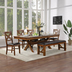 ACME 70004 Apollo Bench, Espresso PU & Walnut