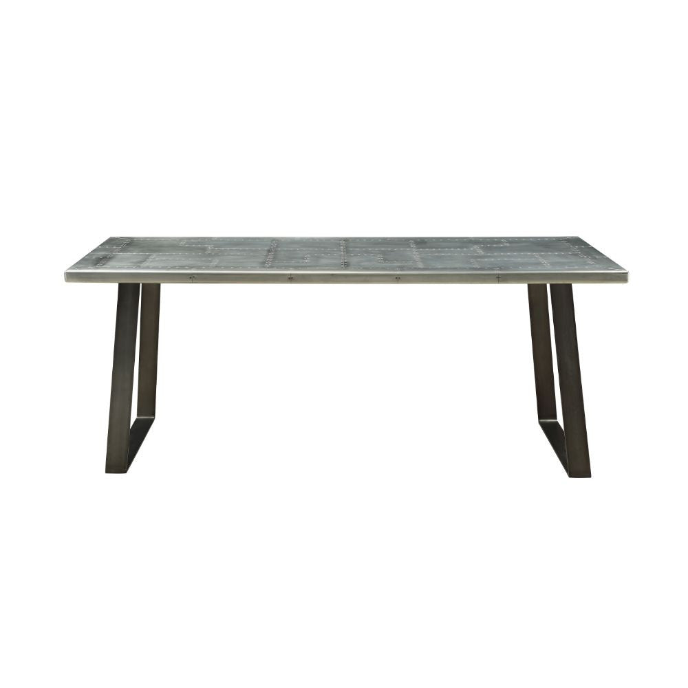 ACME 70105 Kaylia Dining Table, Aluminum & Gunmetal