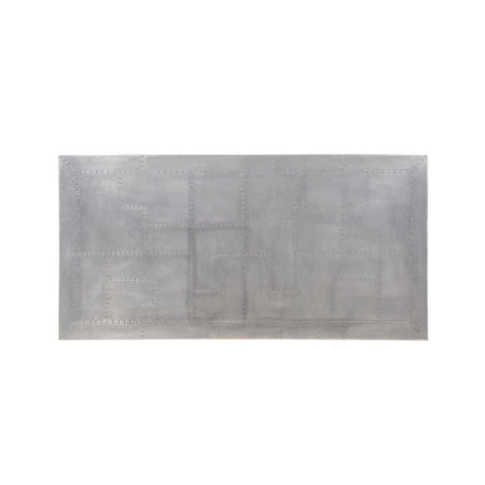 ACME 70105 Kaylia Dining Table, Aluminum & Gunmetal