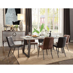 ACME 70105 Kaylia Dining Table, Aluminum & Gunmetal