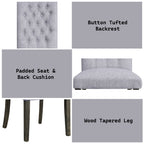 ACME 70168 Merel Side Chair (Set-2), Gray Linen & Gray Oak
