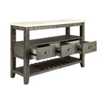 ACME 70169 Merel Server, White Marble & Gray Oak