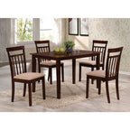 ACME 70325 Samuel 5 Piece Pack Dining Set, Espresso & Microfiber