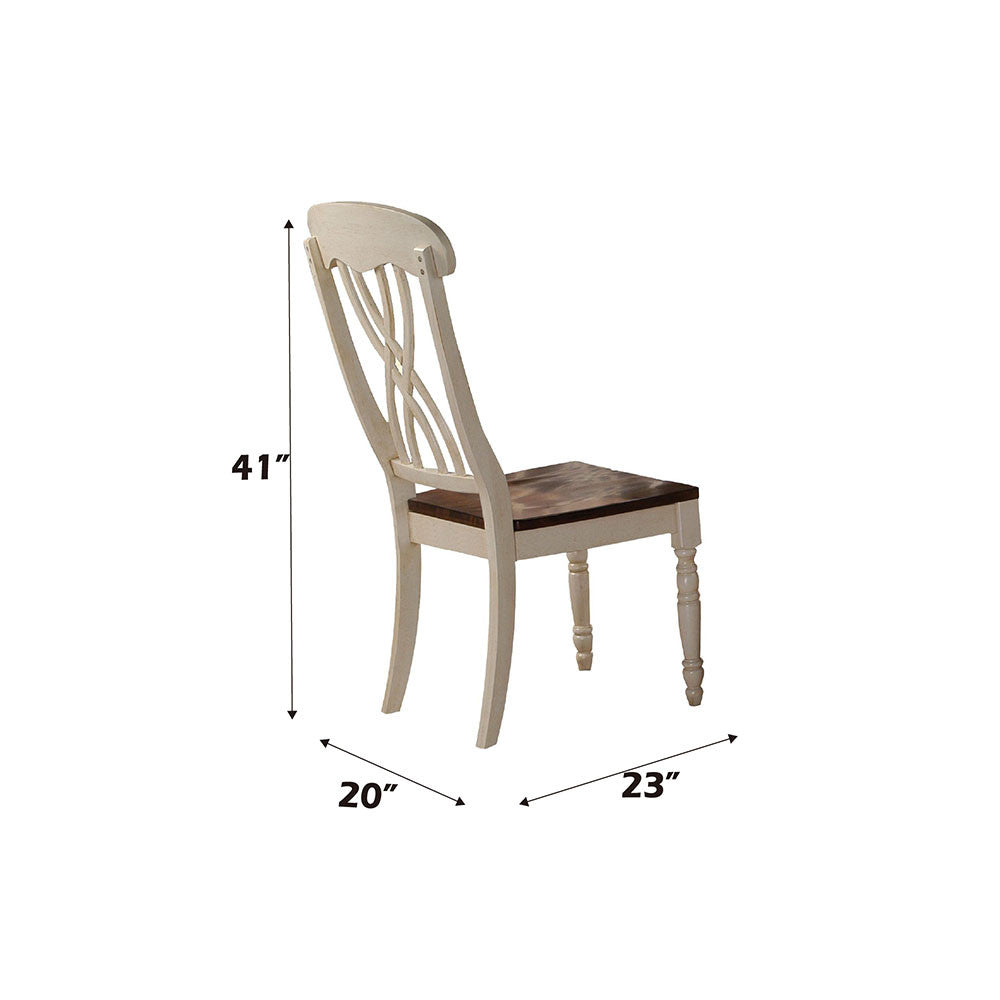 ACME 70333 Dylan Side Chair (Set-2), Buttermilk & Oak