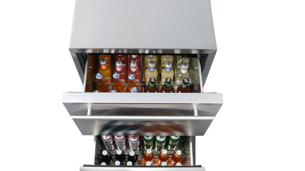 HCK 5.12 Cubic Ft. Indoor/Outdoor Stainless Steel Dual Drawer Refridgerator