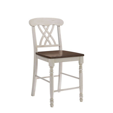 ACME 70432 Dylan Counter Height Chair (Set-2), Buttermilk & Oak