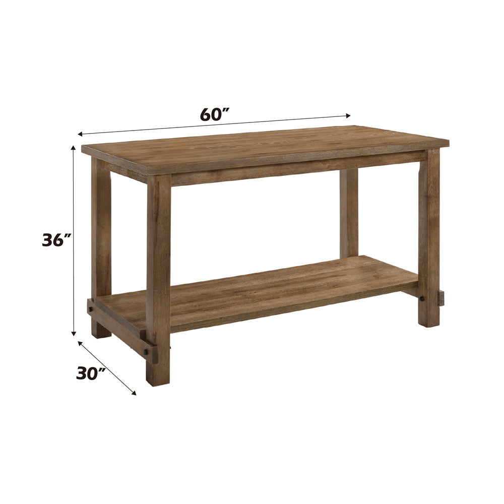 ACME 70830 Martha II Counter Height Table, Weathered Oak