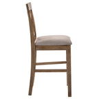 ACME 70832 Martha II Counter Height Chair (Set-2), Tan Linen & Weathered Oak