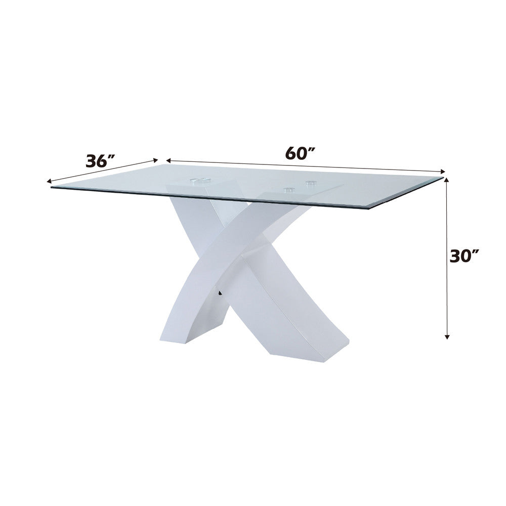ACME 71105 Pervis White Dining Table  5