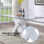 ACME 71105 Pervis White Dining Table  6