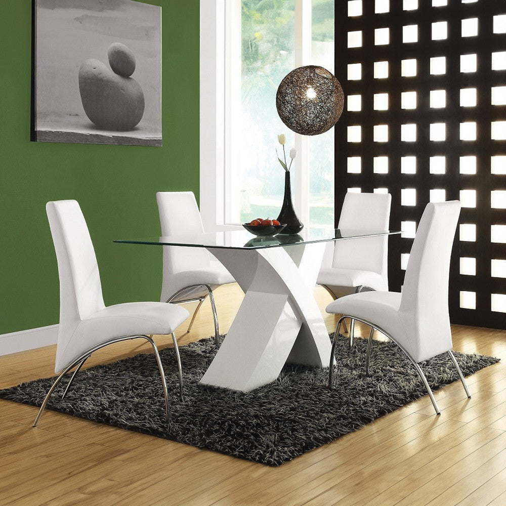 ACME 71105 Pervis White Dining Table  4