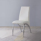 ACME 71107 Pervis Side Chair (Set-2), White PU & Chrome