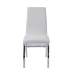 ACME 71107 Pervis Side Chair (Set-2), White PU & Chrome