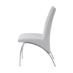 ACME 71107 Pervis Side Chair (Set-2), White PU & Chrome