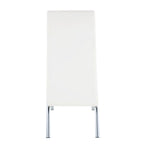 ACME 71107 Pervis Side Chair (Set-2), White PU & Chrome