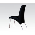 ACME 71112 Pervis Side Chair (Set-2), Black PU & Chrome
