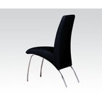 ACME 71112 Pervis Side Chair (Set-2), Black PU & Chrome