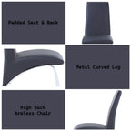 ACME 71112 Pervis Side Chair (Set-2), Black PU & Chrome