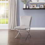 ACME 71182 Daire Side Chair (Set-2), Velvet & Chrome