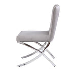 ACME 71182 Daire Side Chair (Set-2), Velvet & Chrome