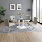 ACME 71182 Daire Side Chair (Set-2), Velvet & Chrome