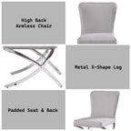 ACME 71182 Daire Side Chair (Set-2), Velvet & Chrome