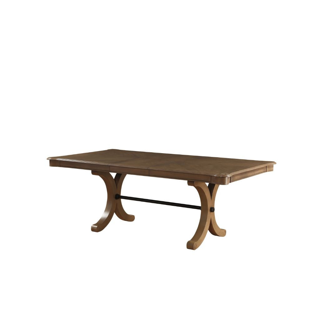 ACME 71765 Harald Dining Table, Gray Oak (1Set/2Ctn)