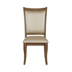 ACME 71767 Harald Side Chair (Set-2), Beige PU & Gray Oak