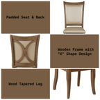 ACME 71767 Harald Side Chair (Set-2), Beige PU & Gray Oak