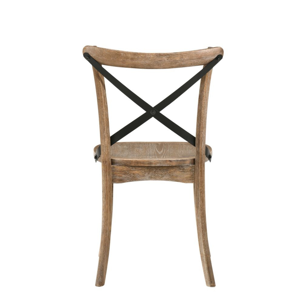 ACME 71777 Kendric Side Chair (Set-2), Rustic Oak