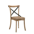 ACME 71777 Kendric Side Chair (Set-2), Rustic Oak
