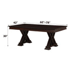 ACME 71855 Katrien Dining Table, Espresso (1Set/2Ctn)