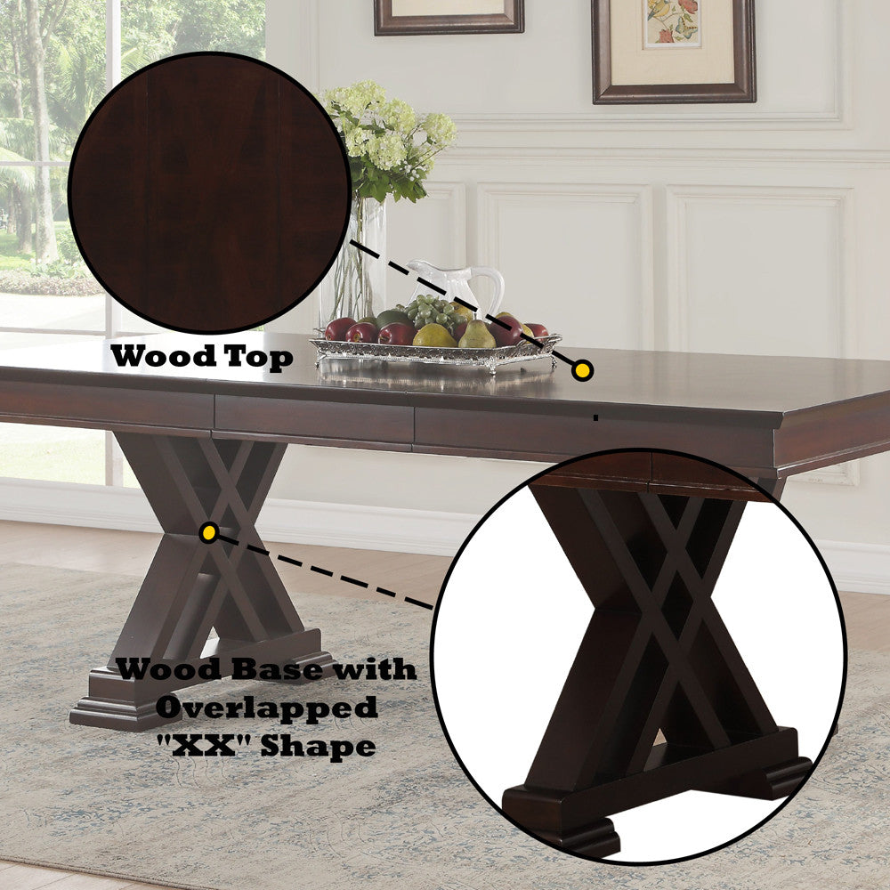 ACME 71855 Katrien Dining Table, Espresso (1Set/2Ctn)